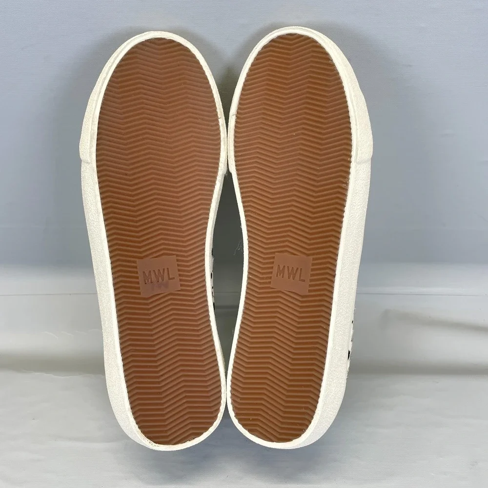 Madewell Sidewalk Low Sneakers Womens Size 8 Spatter-Painted Calf Hair Shoes